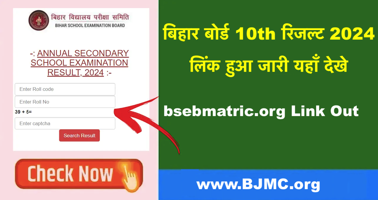 bsebmatric.org 10th Result 2024 Name Wise