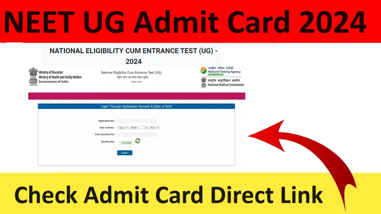 NTA Online NEET UG Admit Card 2024 Download