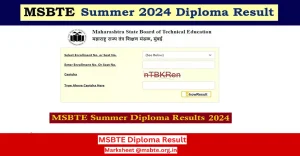 MSBTE Diploma Result Summer 2024