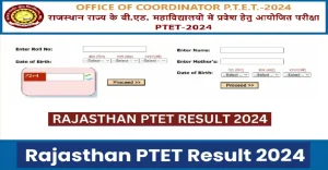 Rajasthan PTET Result 2024