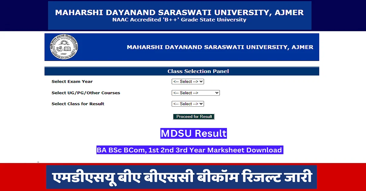 MDSU Result 2024