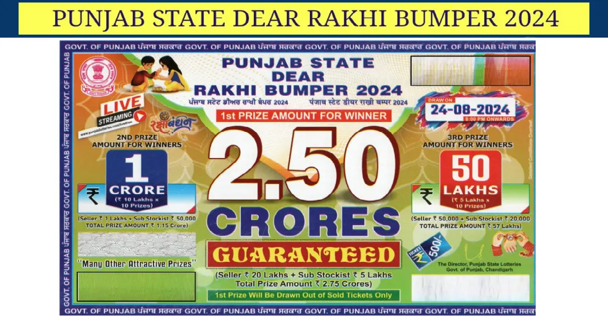 Punjab State Dear Rakhi Bumper Draw Result 2024